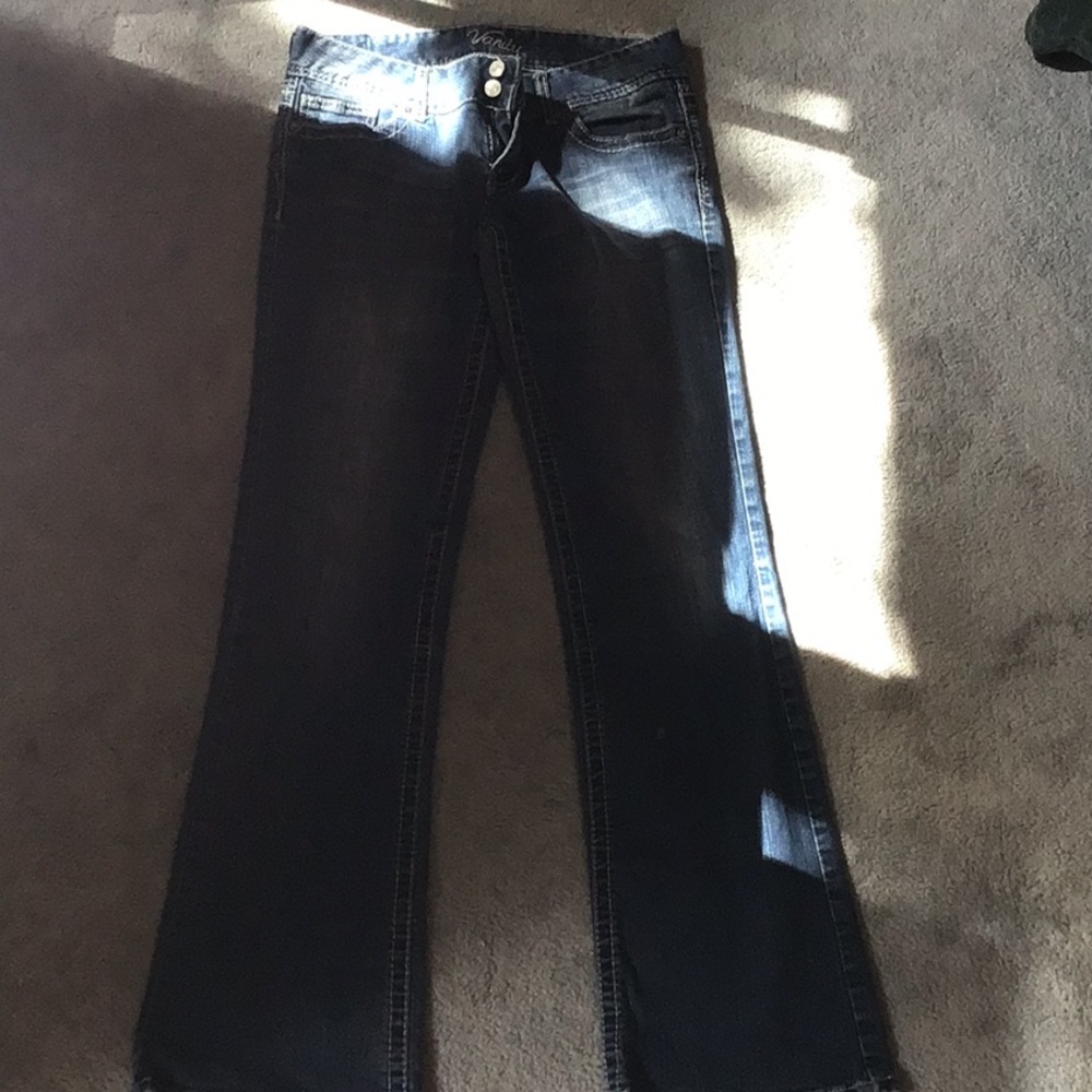blue vanity jeans, size 28W/33L